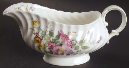 Arcadia (Older, Green Backstamp) Gravy Boat