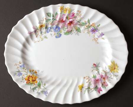 Arcadia (Older, Green Backstamp) 11" Oval Serving Platter