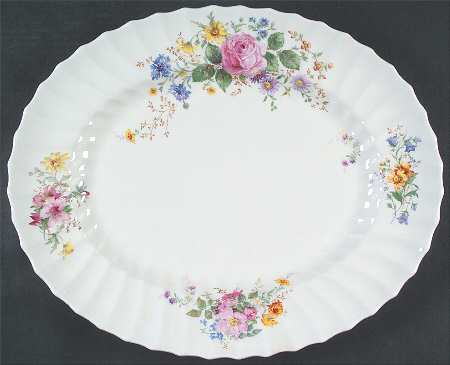 Arcadia (Older, Green Backstamp) 17" Oval Serving Platter