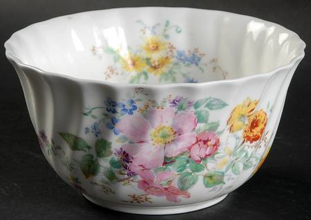 Arcadia (Older, Green Backstamp) Cranberry Bowl