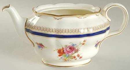Ascot Blue (Floral Center) Teapot No Lid