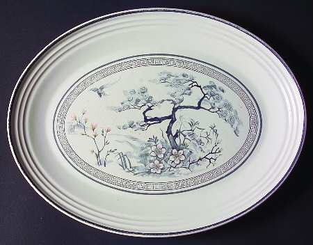 Asian Dawn 13" Oval Serving Platter