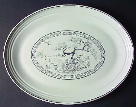 Asian Dawn 16" Oval Serving Platter