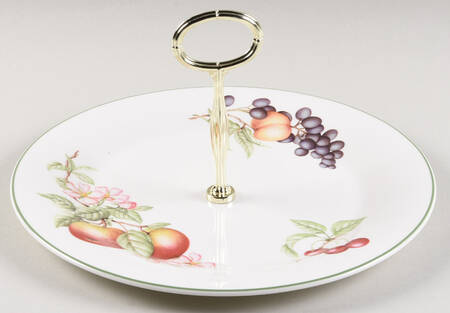 Ashberry Round Serving Plate with Center Handle (Dp) Hc