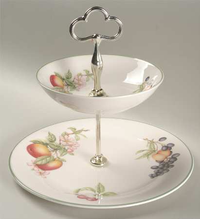 Ashberry 2 Tiered Serving Tray (Dinner Plate & Coupe Soup)