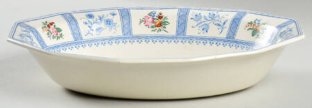 Astbury (Blue, Multicolor) 10" Oval Vegetable Bowl