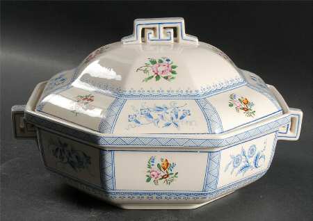 Astbury (Blue, Multicolor) Round Covered Vegetable