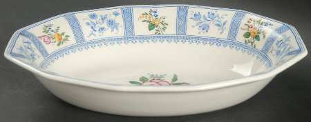 Astbury (Blue, Multicolor) 8" Oval Vegetable Bowl