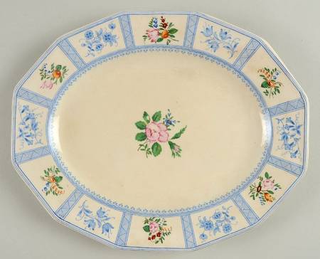 Astbury (Blue, Multicolor) 9" Oval Serving Platter
