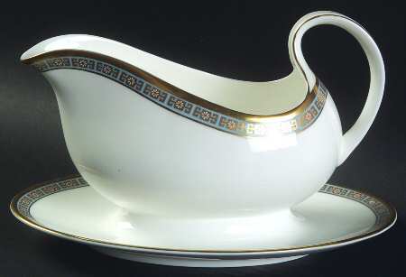 Athens Gravy Boat with Attached Underplate