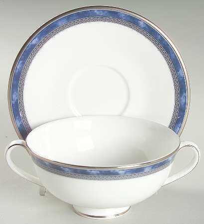 Atlanta Footed Cream Soup Bowl & Saucer Set