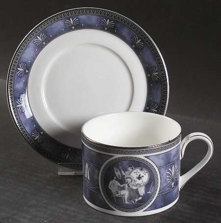 Atlanta Accent Flat Cup & Saucer Set