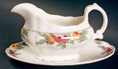 Autumn Fruits Gravy Boat & Underplate