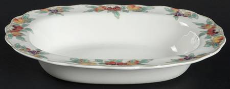Autumn Fruits 10" Oval Vegetable Bowl