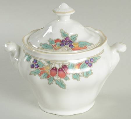 Autumn Fruits Sugar Bowl & Lid