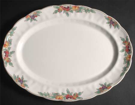 Autumn Fruits 16" Oval Serving Platter