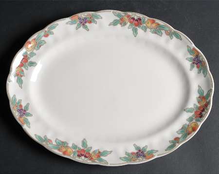 Autumn Fruits 13" Oval Serving Platter