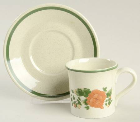 Autumn Morn Flat Demitasse Cup & Saucer Set