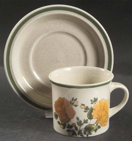 Autumn Morn Flat Cup & Saucer Set