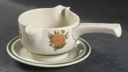 Autumn Morn Stick Handle Gravy Boat & Saucer