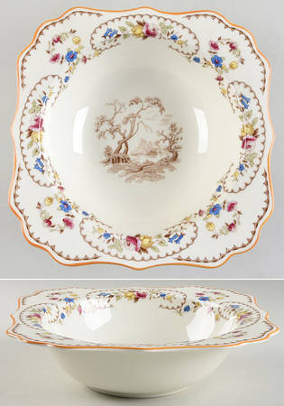 The Beaufort (Center Design) 9" Square Vegetable Bowl