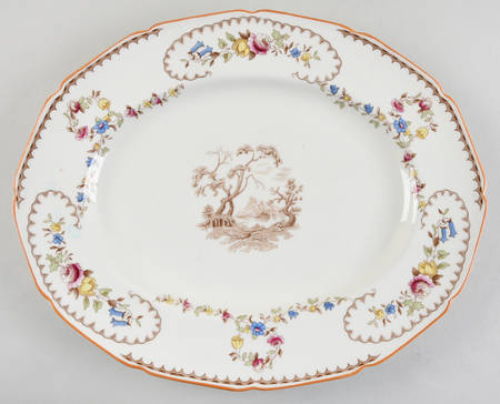 The Beaufort (Center Design) 15" Oval Serving Platter
