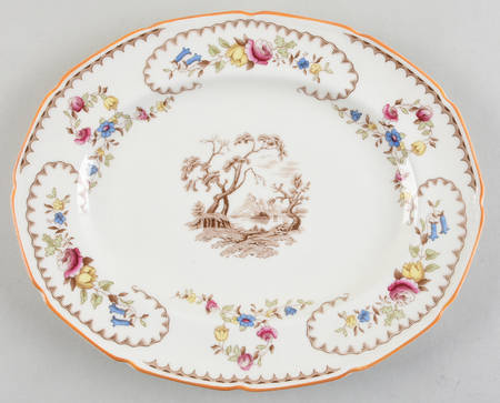 The Beaufort (Center Design) 10" Oval Serving Platter