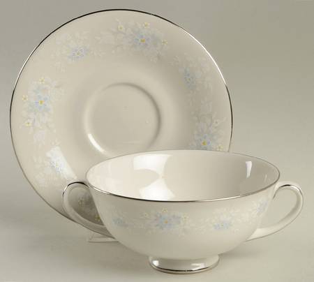 Bedford Footed Cream Soup Bowl & Saucer Set