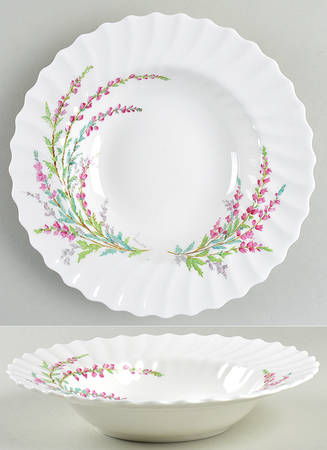 Bell Heather (Scalloped, No Trim) Rim Soup Bowl