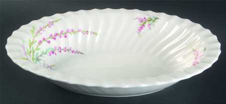 Bell Heather (Scalloped, No Trim) 10" Oval Vegetable Bowl