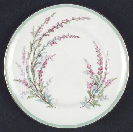 Bell Heather (Green Band, Gold Trim) Bread & Butter Plate