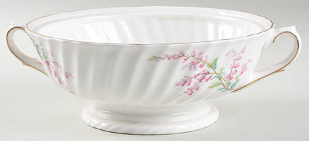 Bell Heather (Scalloped, Gold Trim) Round Vegetable No Lid