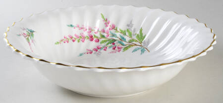 Bell Heather (Scalloped, Gold Trim) 9" Round Vegetable Bowl