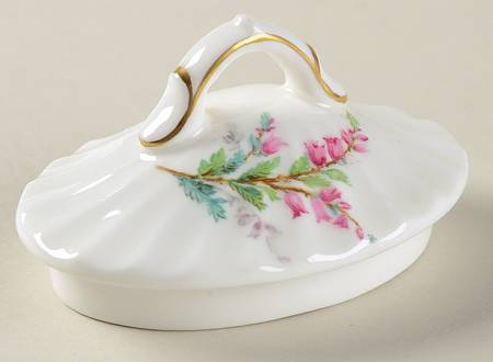 Bell Heather (Scalloped, Gold Trim) Lid for Sugar Bowl
