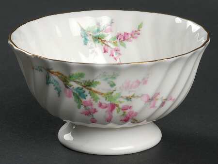 Bell Heather (Scalloped, Gold Trim) Open Sugar Bowl