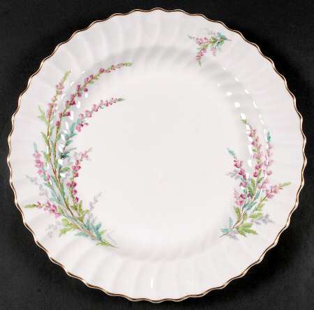 Bell Heather (Scalloped, Gold Trim) 12" Chop Plate (Round Platter)