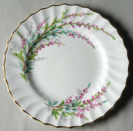 Bell Heather (Scalloped, Gold Trim) Bread & Butter Plate