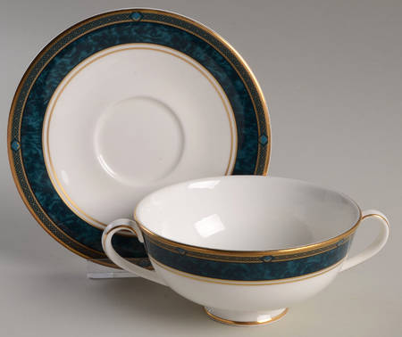 Biltmore Footed Cream Soup Bowl & Cup Saucer Set