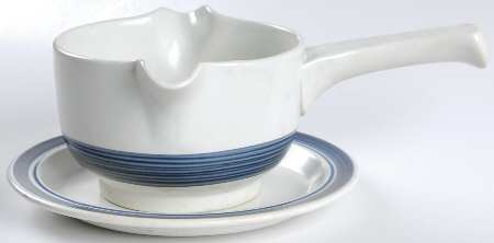 Biscay Stick Handle Gravy Boat & Saucer