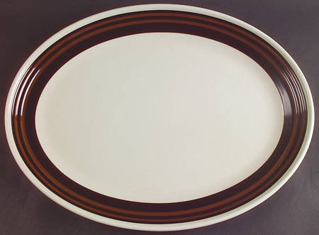 Bistro Brown 16" Oval Serving Platter