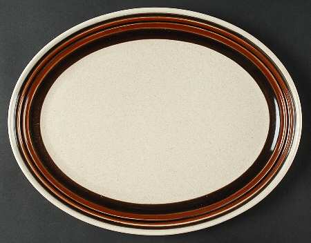 Bistro Brown 13" Oval Serving Platter