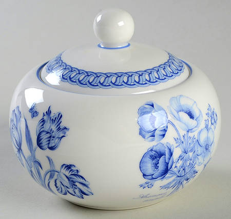Blue Botanic Sugar Bowl & Lid