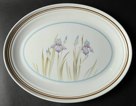 Blue Iris 13" Oval Serving Platter