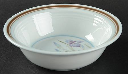 Blue Iris Rim Fruit/Dessert (Sauce) Bowl