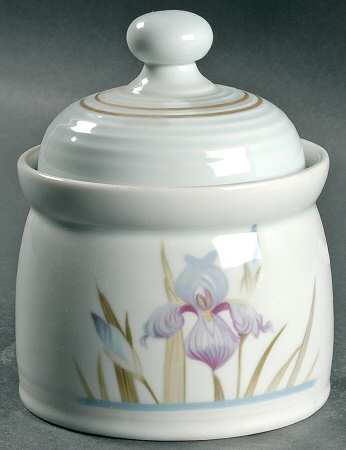 Blue Iris Sugar Bowl & Lid