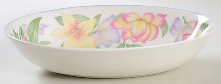 Blooms 9" Oval Vegetable Bowl