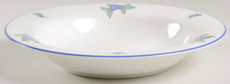 Blueberry Large Rim Soup Bowl