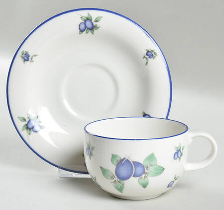 Blueberry Flat Cup & Saucer Set