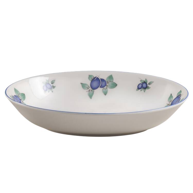 Blueberry 9" Oval Vegetable Bowl