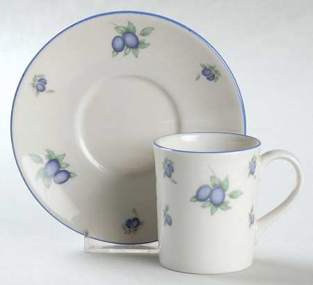 Blueberry Flat Demitasse Cup & Saucer Set